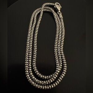 925 Sterling Silver Popcorn Chain Necklace